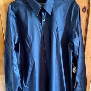 Eddie Bauer Men's L Long Sleeve Button Up Shirt wrinkle and stain resistant